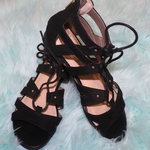 Women’s Black Lace up Sandals